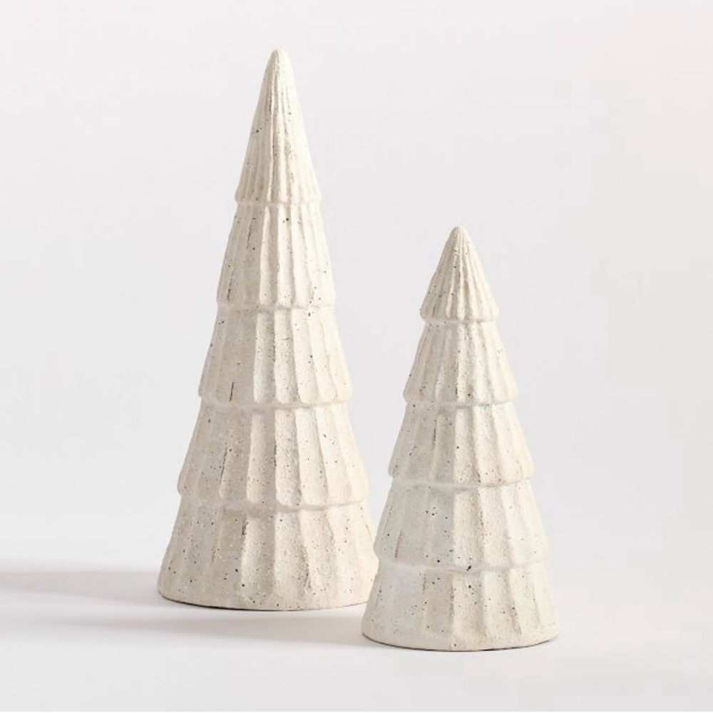 Pottery Barn Artisan Handcrafted Terracotta Medium 14” Christmas Tree NEW IN BOX - Picture 7 of 8